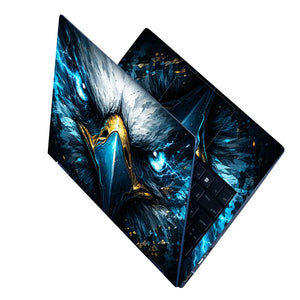 Wildlife Eagle Blue Lightning Eyes Laptop Skin - View 2