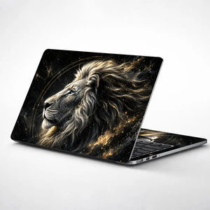 Wildlife Lion Cosmic Galaxy Portrait Laptop Skin - View 1
