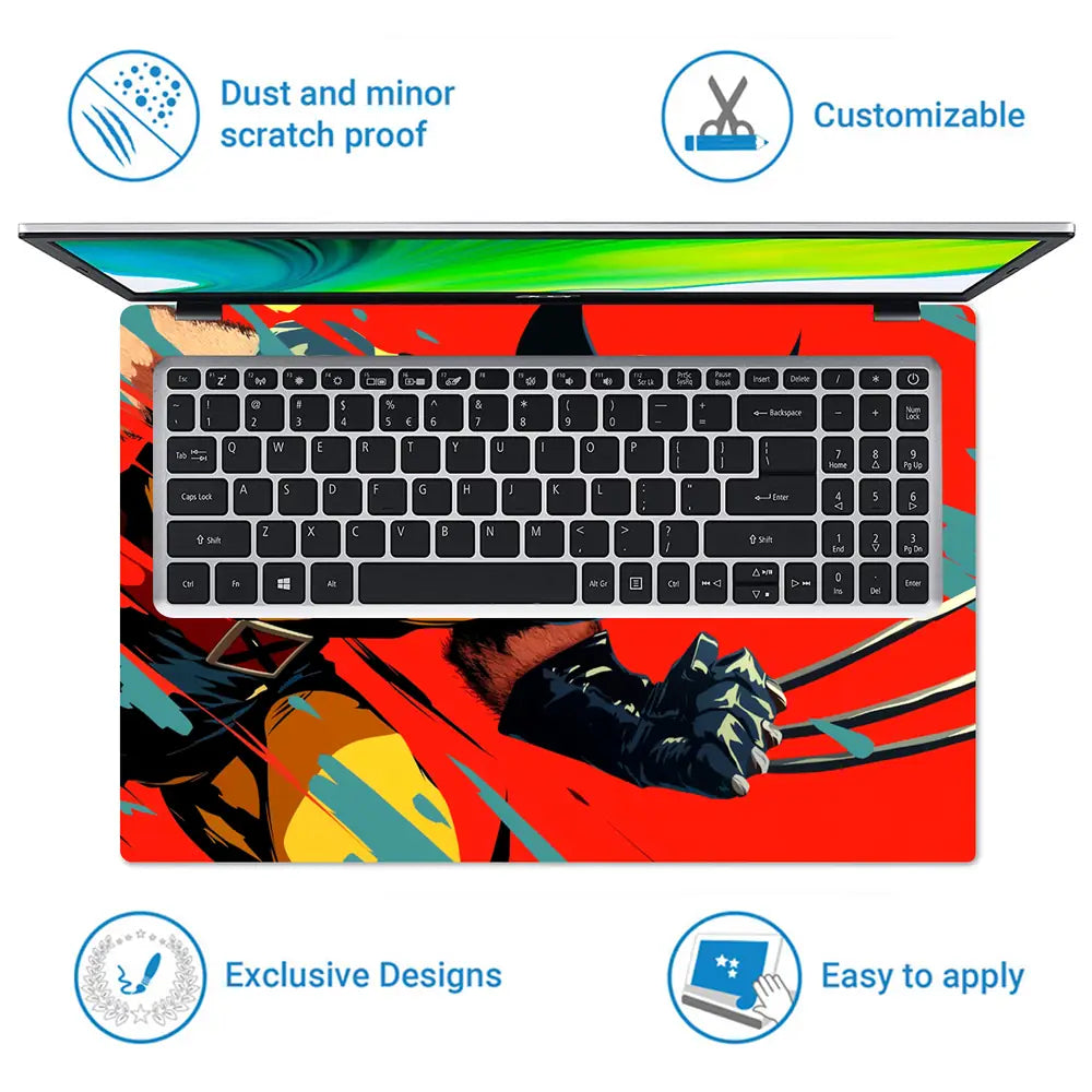 Wolverine Action Splash Laptop Skin - View 5