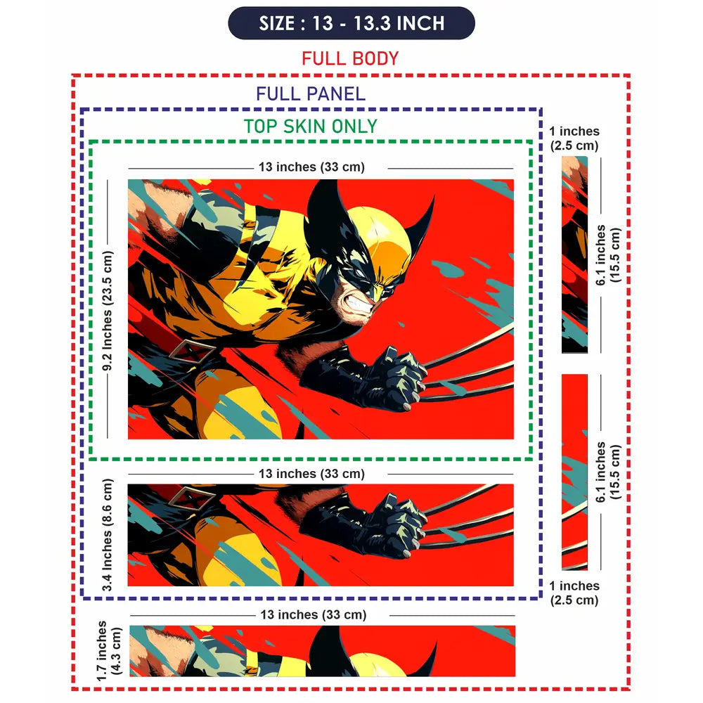 Wolverine Action Splash Laptop Skin - View 6