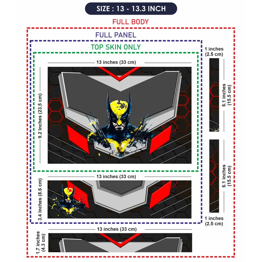 Wolverine X Men Claws Laptop Skin - View 6