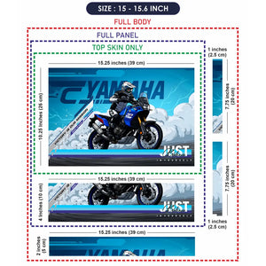 Yamaha R1 Blue White Supersport Laptop Skin - View 8
