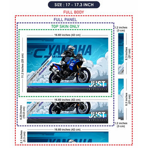 Yamaha R1 Blue White Supersport Laptop Skin - View 9