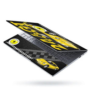 Yellow 24 GT Classic Sports Car Laptop Skin - View 3