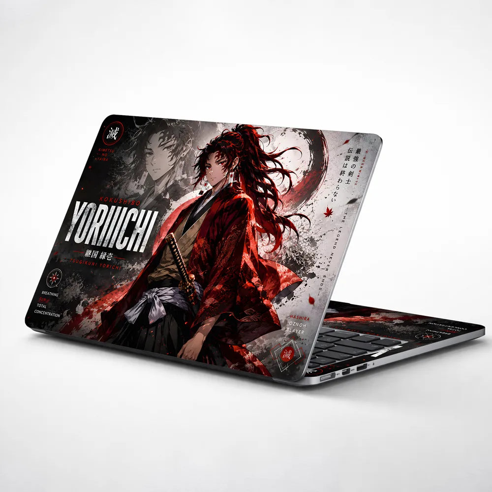 Yoriichi Kokushibo Red Kimono Laptop Skin - View 1