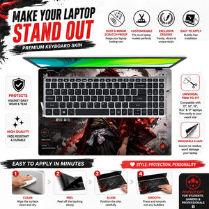 Yoriichi Kokushibo Red Kimono Laptop Skin - View 5