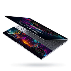 You are Strong and Capable Racing Neon Car Laptop Skin - View 3