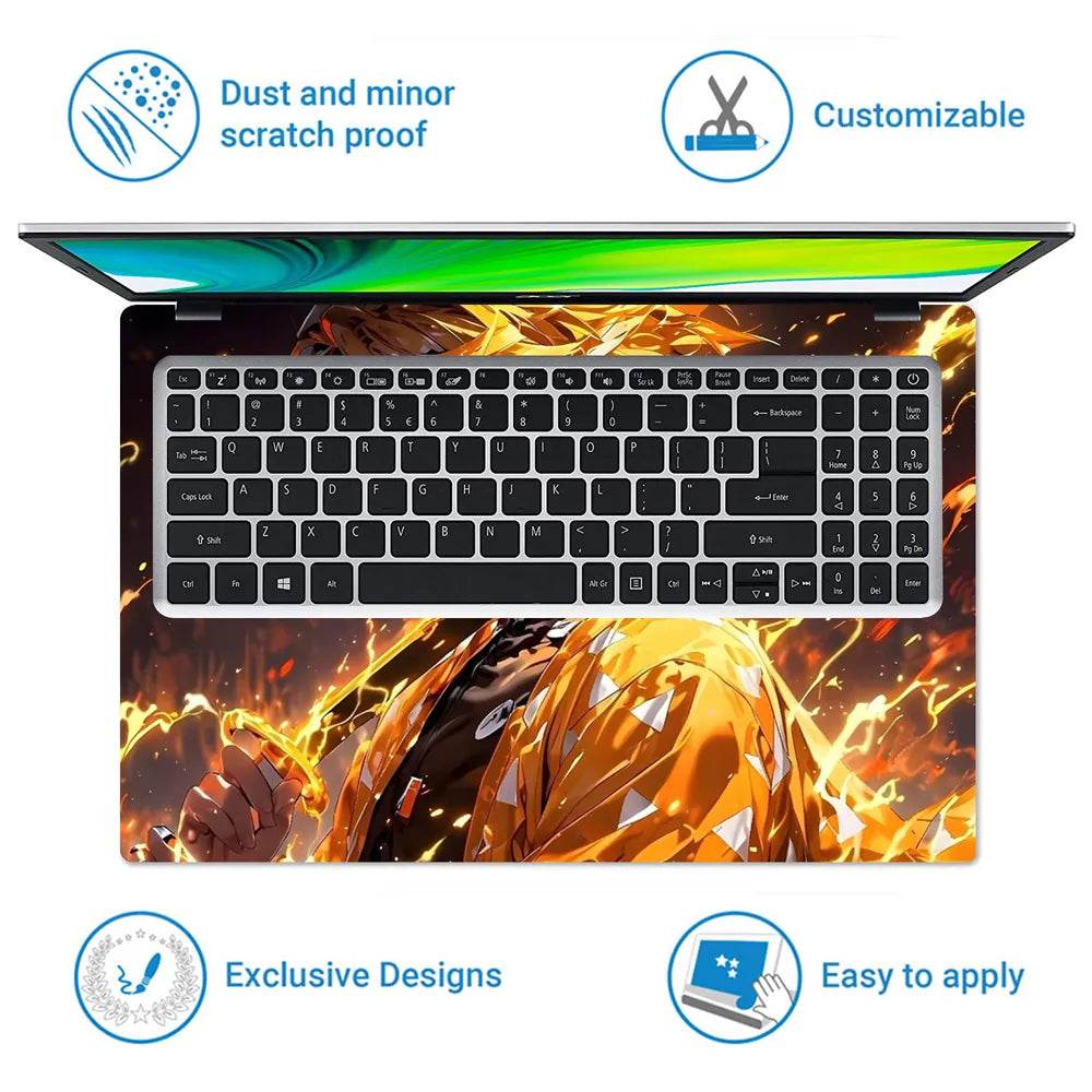 Zenitsu Agatsuma Laptop Skin - View 5