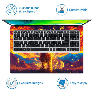 Zenitsu in Sunset Laptop Skin - View 5