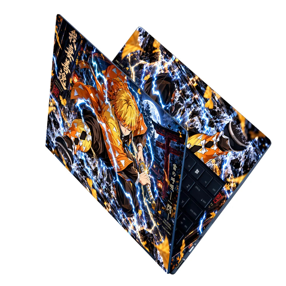 Zenitsu Thunder Breathing Shrine Laptop Skin - View 2