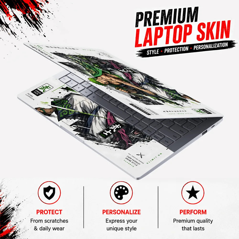 Zoro Amaterazs Warrior Hunter Laptop Skin - View 3
