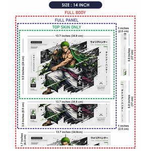 Zoro Amaterazs Warrior Hunter Laptop Skin - View 7