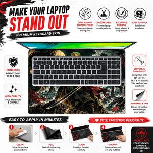 Zoro Amid Stormy Shrine Cliffs Laptop Skin - View 5