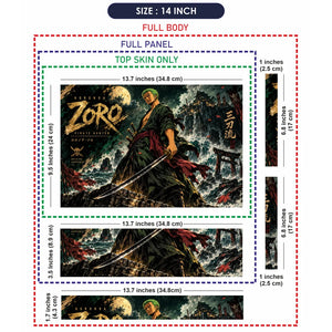 Zoro Amid Stormy Shrine Cliffs Laptop Skin - View 7