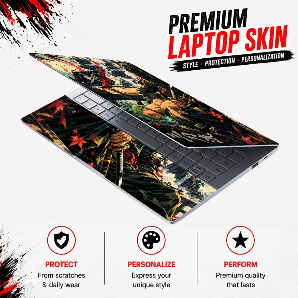 Zoro Bamboo Maple Repose Laptop Skin - View 3