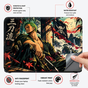 Zoro Bamboo Maple Repose Laptop Skin - View 4
