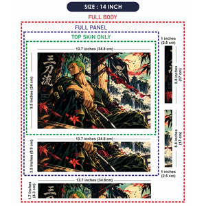 Zoro Bamboo Maple Repose Laptop Skin - View 7