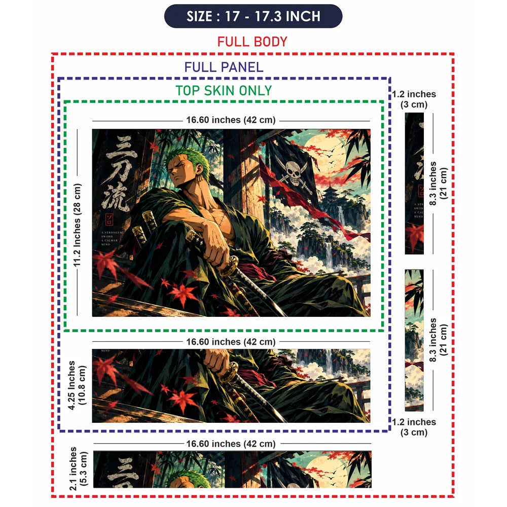 Zoro Bamboo Maple Repose Laptop Skin - View 9
