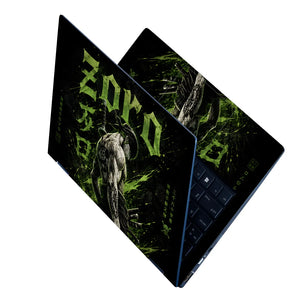 Zoro Bandana Green Kanji Laptop Skin - View 2