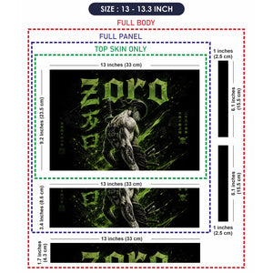 Zoro Bandana Green Kanji Laptop Skin - View 6