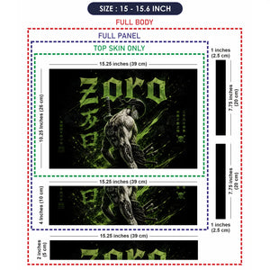 Zoro Bandana Green Kanji Laptop Skin - View 8