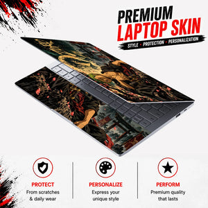 Zoro Beneath the Moonlit Torii Laptop Skin - View 3