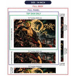 Zoro Beneath the Moonlit Torii Laptop Skin - View 7