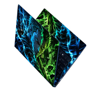 Zoro Blue Green Split Portrait Laptop Skin - View 2