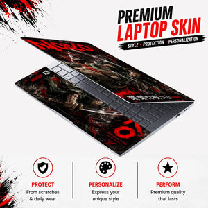 Zoro Dual Pose Red Splash Laptop Skin - View 3