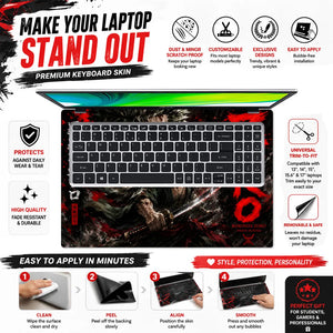 Zoro Dual Pose Red Splash Laptop Skin - View 5