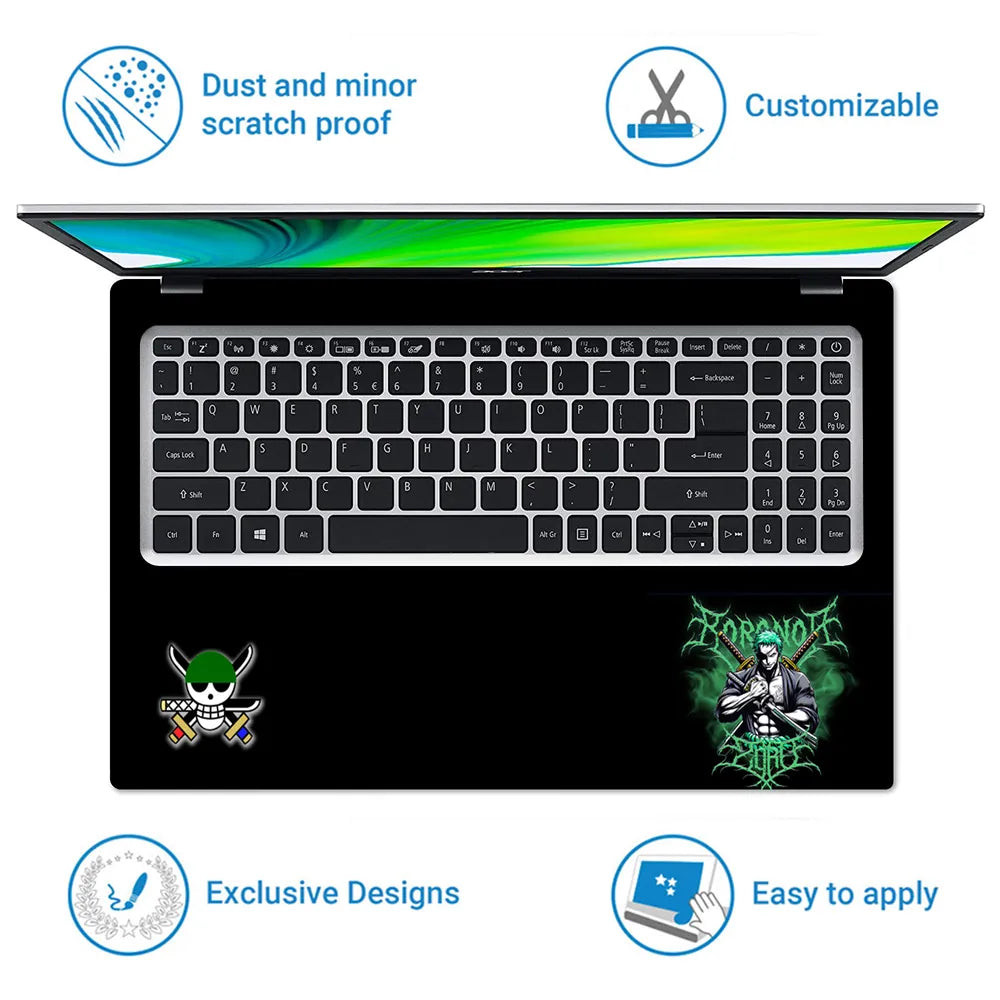 Zoro Green Laptop Skin - View 5