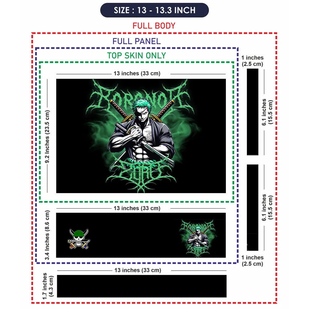 Zoro Green Laptop Skin - View 6