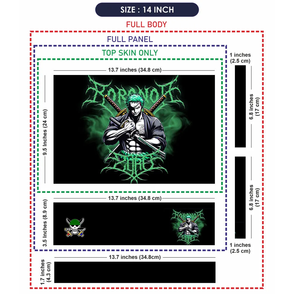 Zoro Green Laptop Skin - View 7