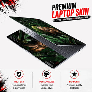 Zoro Grin Sword Slash Quote Laptop Skin - View 3