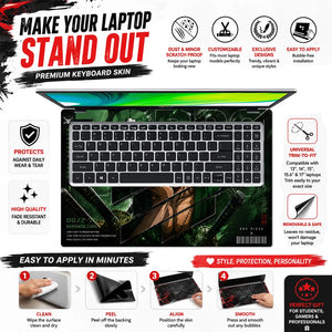 Zoro Grin Sword Slash Quote Laptop Skin - View 5