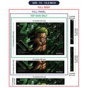 Zoro Grin Sword Slash Quote Laptop Skin - View 6
