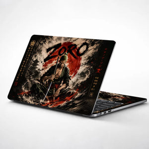 Zoro Ink Wash Red Sun Bamboo Laptop Skin - View 1