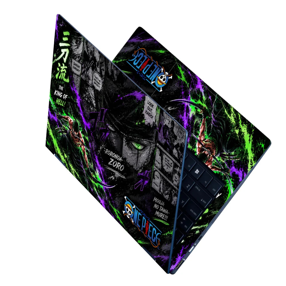Zoro King Of Hell Manga Laptop Skin - View 2
