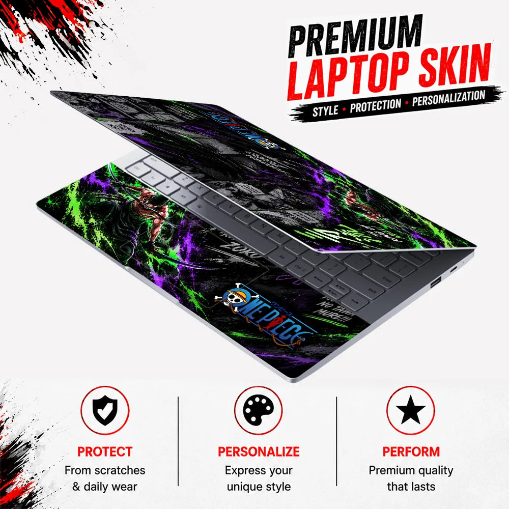 Zoro King Of Hell Manga Laptop Skin - View 3