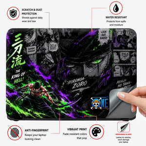 Zoro King Of Hell Manga Laptop Skin - View 4