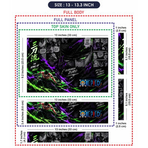 Zoro King Of Hell Manga Laptop Skin - View 6