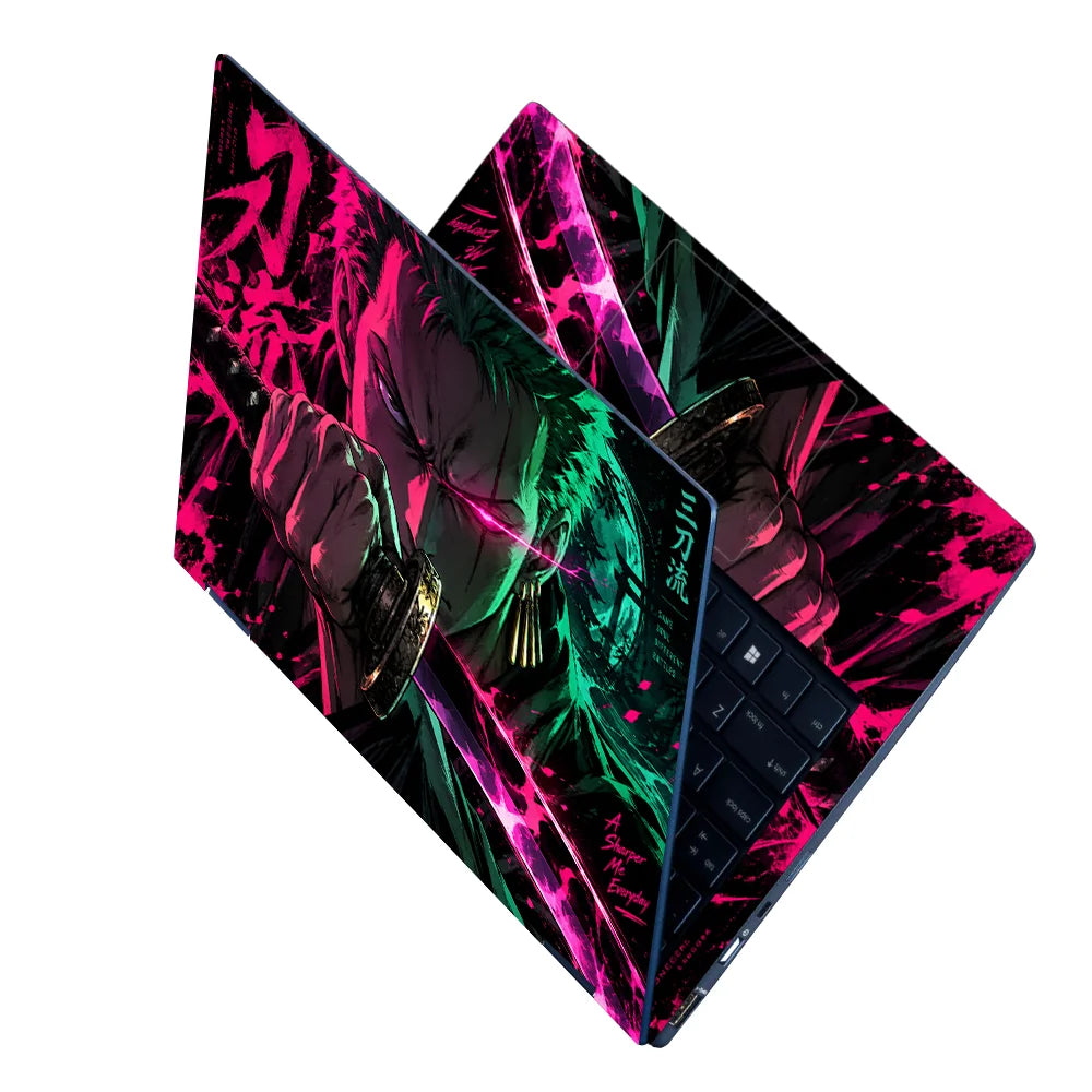 Zoro Magenta Neon Blade Laptop Skin - View 2