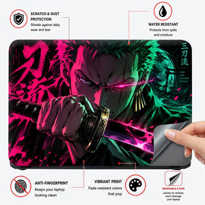 Zoro Magenta Neon Blade Laptop Skin - View 4