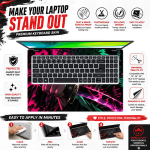 Zoro Magenta Neon Blade Laptop Skin - View 5