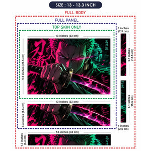 Zoro Magenta Neon Blade Laptop Skin - View 6