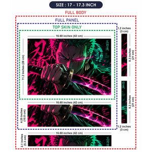 Zoro Magenta Neon Blade Laptop Skin - View 9
