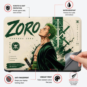Zoro Never Lose Again Look Up Laptop Skin - View 4