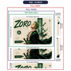Zoro Never Lose Again Look Up Laptop Skin - View 7
