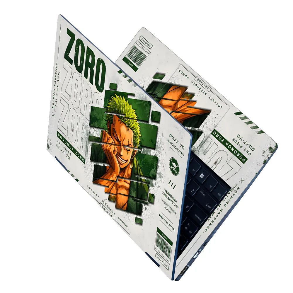 Zoro Nothing Happened Smirk Laptop Skin - View 2
