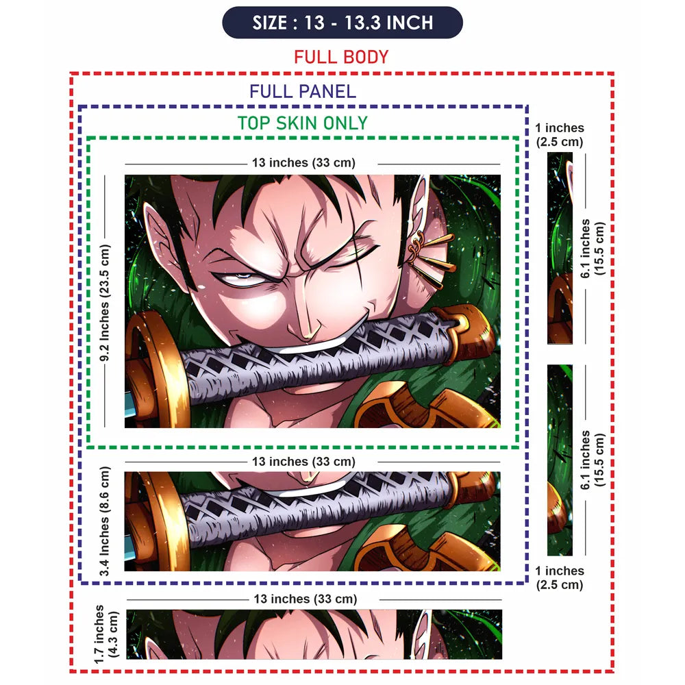 Zoro One Eye Open Laptop Skin - View 6